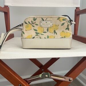 Kate Spade Lemon Print Cream Crossbody Bag